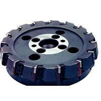 Carbide indexable face milling cutter ladder